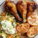 Honey Glazed Chicken with Creamy Cabbage Slaw