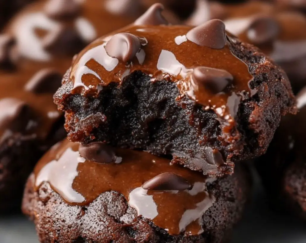 Fudgy Double Chocolate Cookies