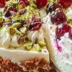Cherry Pistachio No-Bake Cheesecake 3 Cherry Pistachio No-Bake Cheesecake