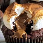 Gooey S’mores Chocolate Cupcakes