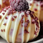 White Chocolate Raspberry Mousse Bombs