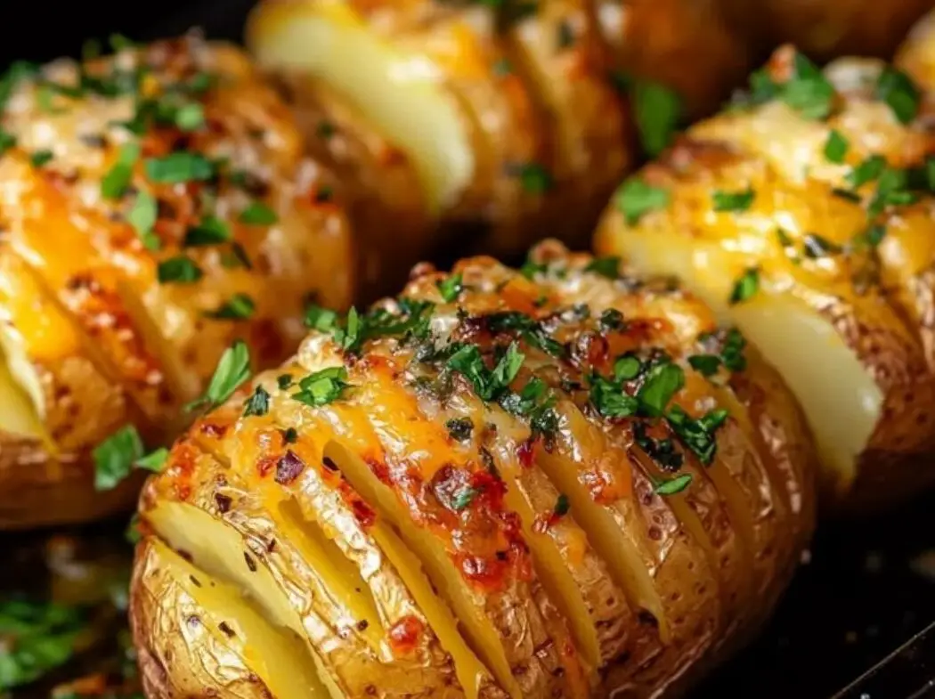 Garlic Butter Hasselback Potatoes