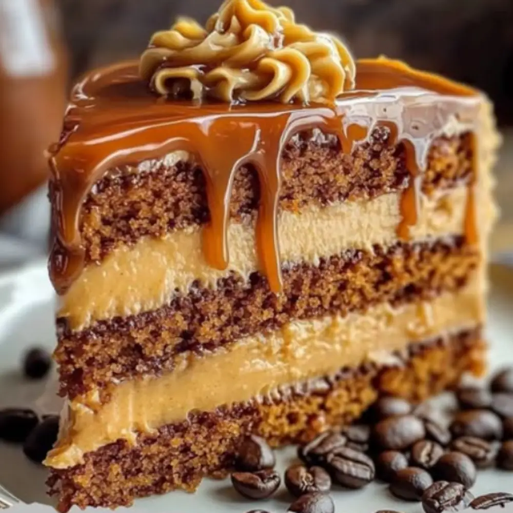 Gooey Coffee Caramel Cake
