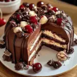Swiss Chocolate Cherry Roll Cake 3 Swiss Chocolate Cherry Roll Cake