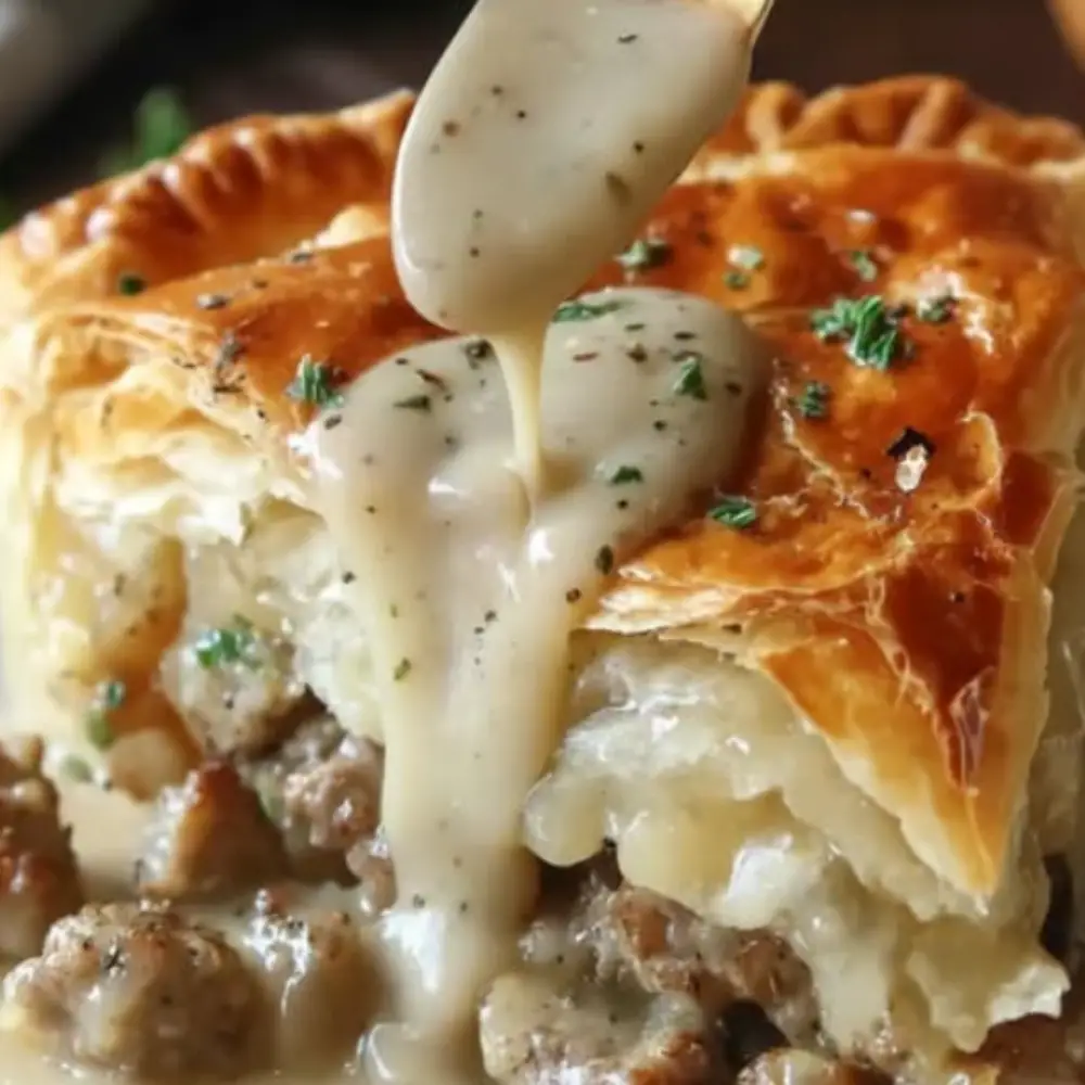 Sausage Gravy Puff Pie