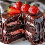 Chocolate Cake with Strawberry Filling