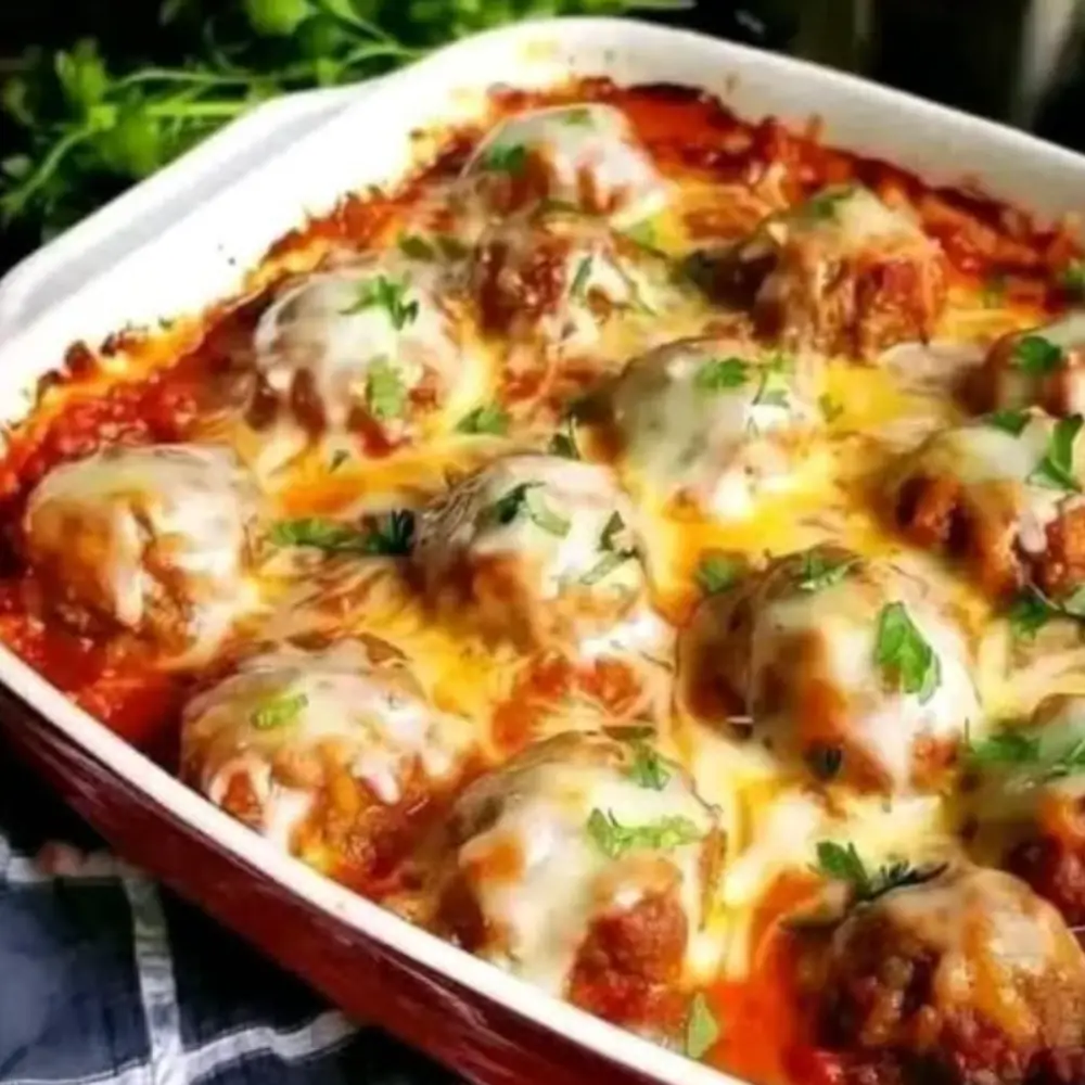 Dump and Bake Meatball Casserole
