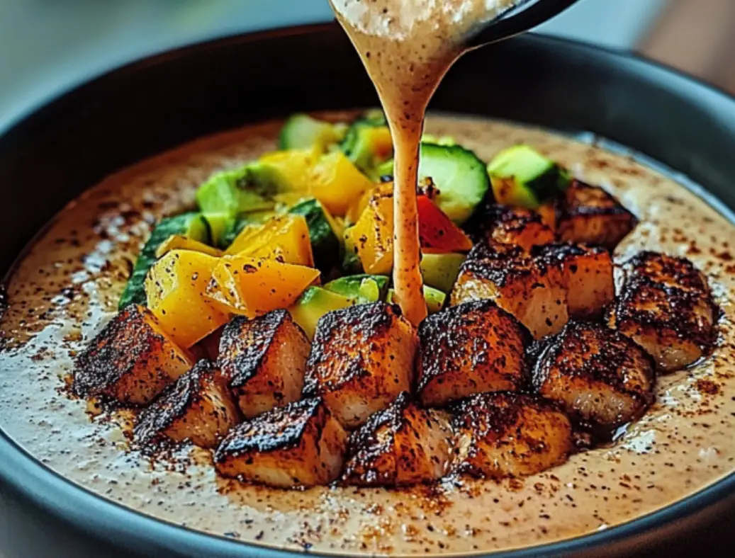Grilled Chicken Bowl with Creamy Pepper