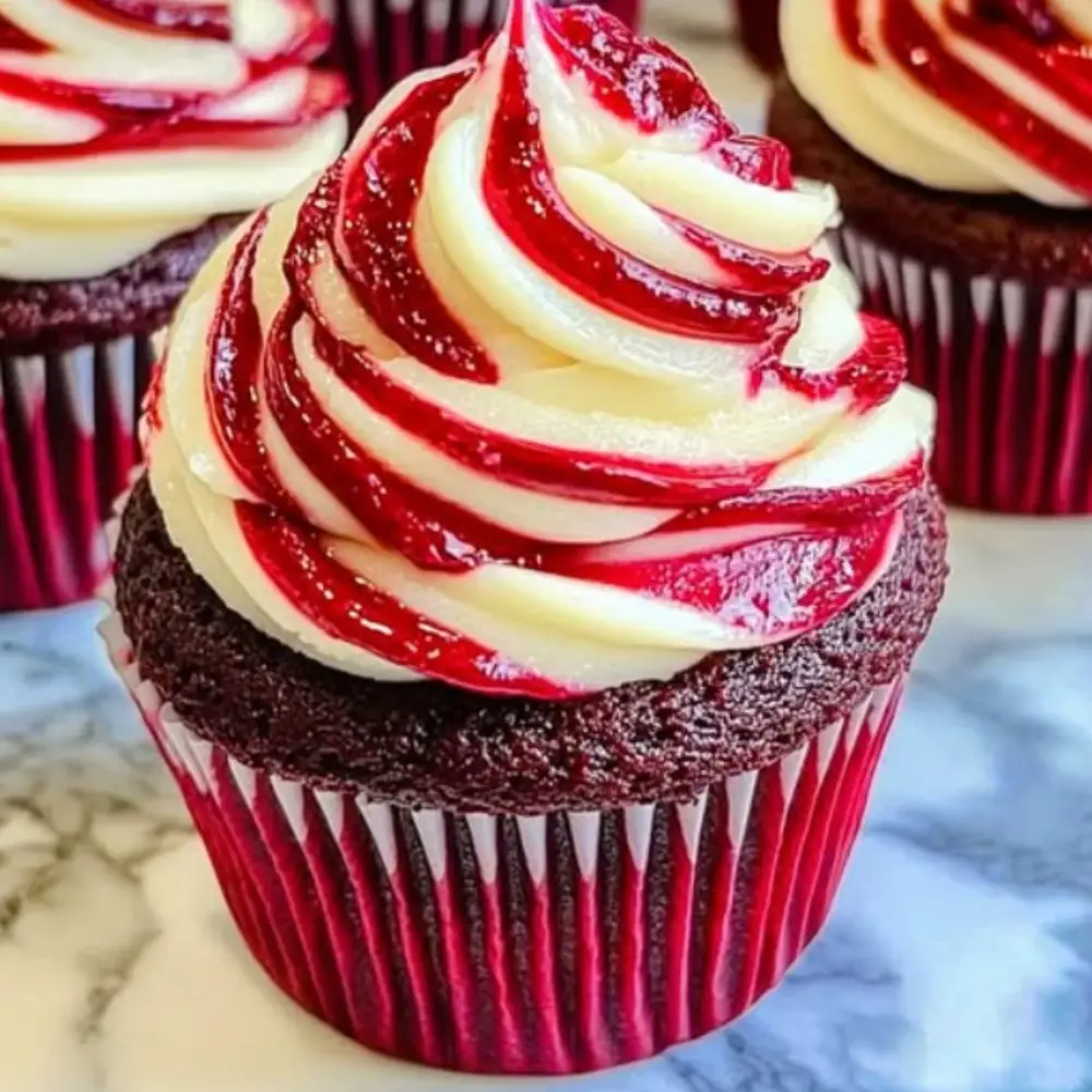 Red Velvet Marble Cupcakes