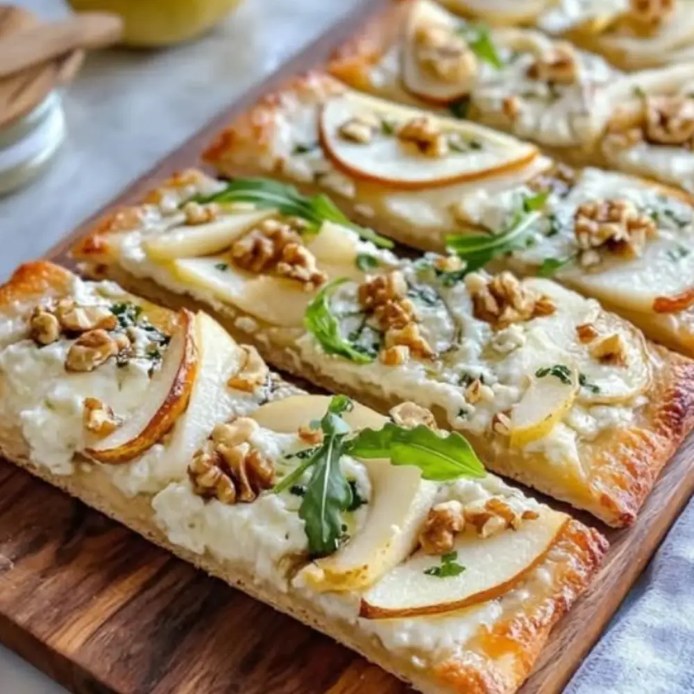 Pear, Gorgonzola, and Walnut Flatbread