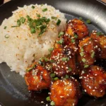 Teriyaki Chicken Bites with Garlic Rice