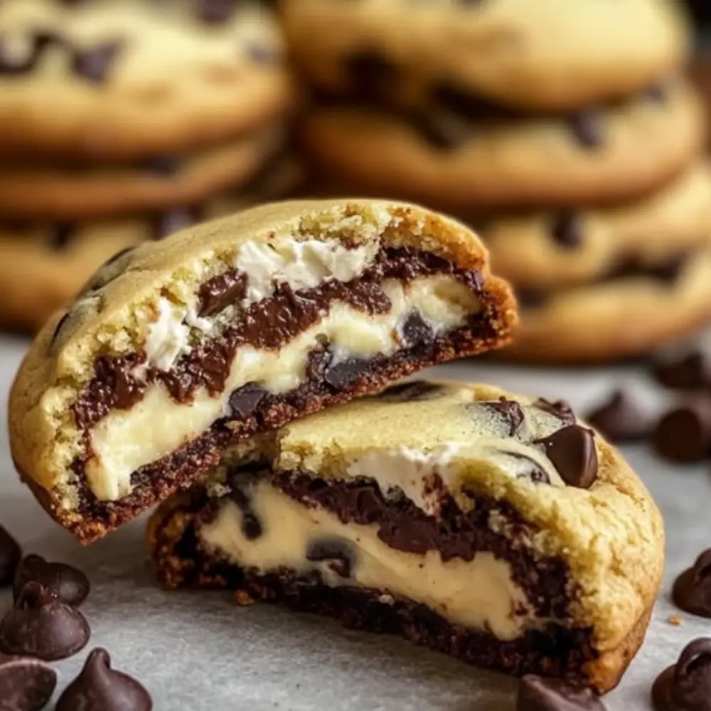 Cheesecake Stuffed Chocolate Chip Cookies