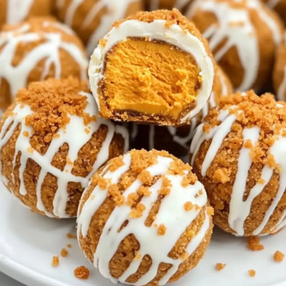 Pumpkin Cheesecake Truffle Balls with Gingersnap Coating