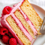 Raspberry and Rhubarb Mousse Layer Cake