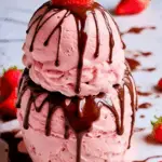 Chocolate Drizzle Strawberry Dream Ice Cream 3 Chocolate Drizzle Strawberry Dream Ice Cream
