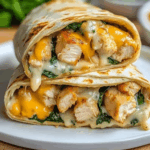 Delicious Garlic-Infused Chicken Wraps with Melty Cheese