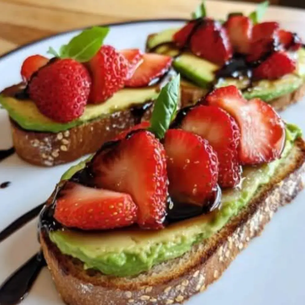 Strawberry Balsamic Avocado Toast