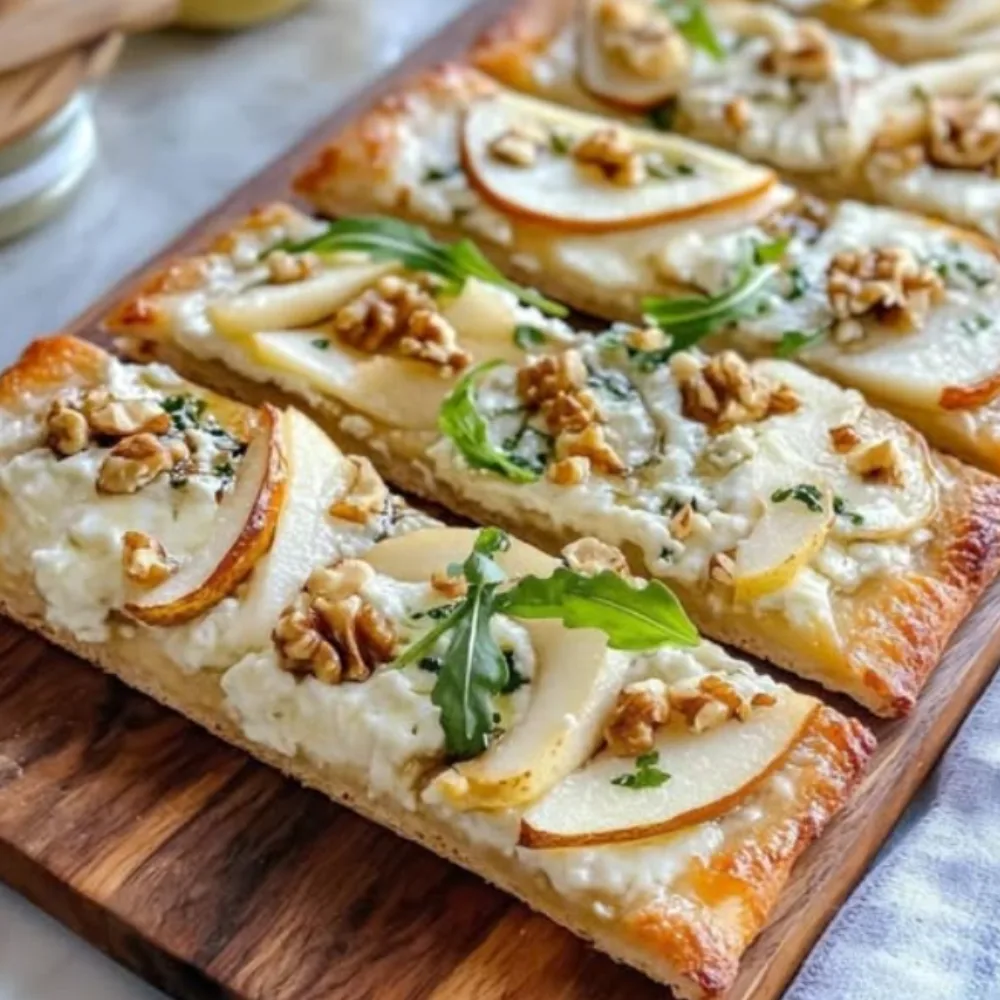 Pear, Gorgonzola, and Walnut Flatbread – A Flavor Explosion