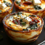 Spinach, Feta, and Sun‑Dried Tomato Egg Muffin Cups