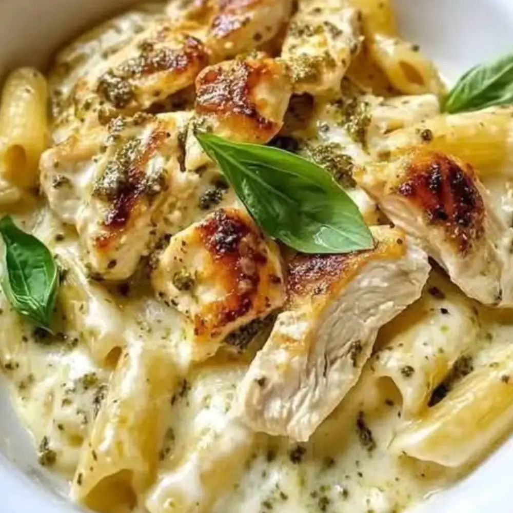 Creamy Pesto Chicken Alfredo
