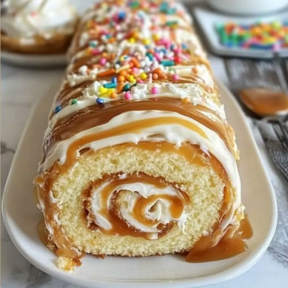 Caramel Swirl Cake Roll
