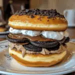 Oreo Cheesecake Stuffed Donut Burger 3 Oreo Cheesecake Stuffed Donut Burger