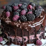 Dark Romance Chocolate Blackberry Cake