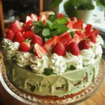 Strawberry Pistachio Cake with Whipped Cream 3 Strawberry Pistachio Cake with Whipped Cream