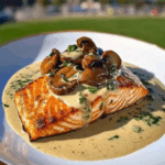 Creamy Garlic Mushroom Salmon: A Restaurant‑Style Delight