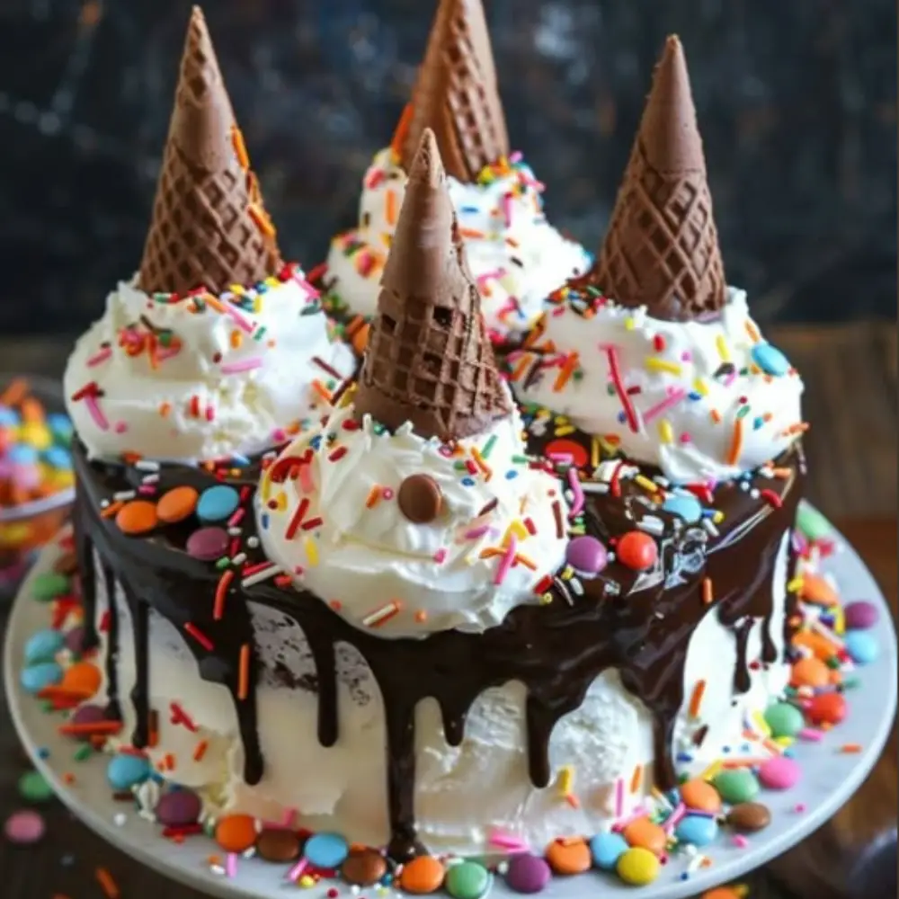 Decadent Homemade Ice Cream Cake