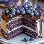 Blueberry Chocolate Lavender Cake 3 Blueberry Chocolate Lavender Cake