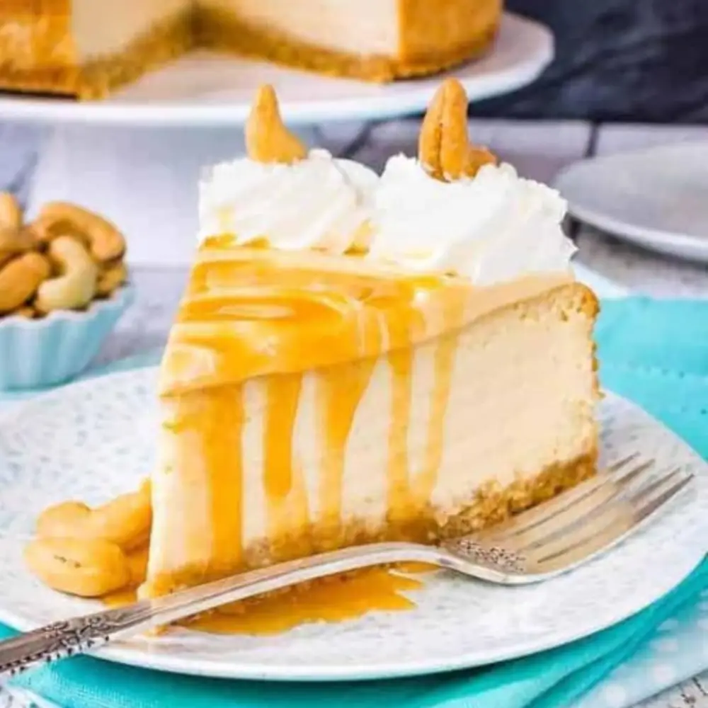 Caramel Cashew Cheesecake (Sweet Meets Salty!)