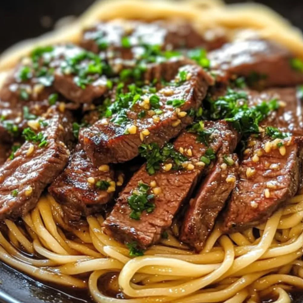 Garlic Butter Steak Lightning Noodles