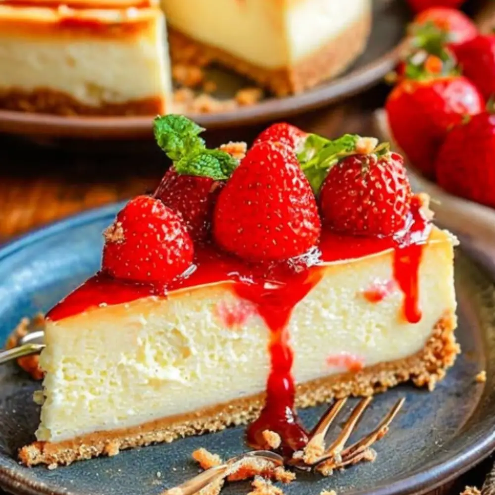 Classic Strawberry Cheesecake Slice