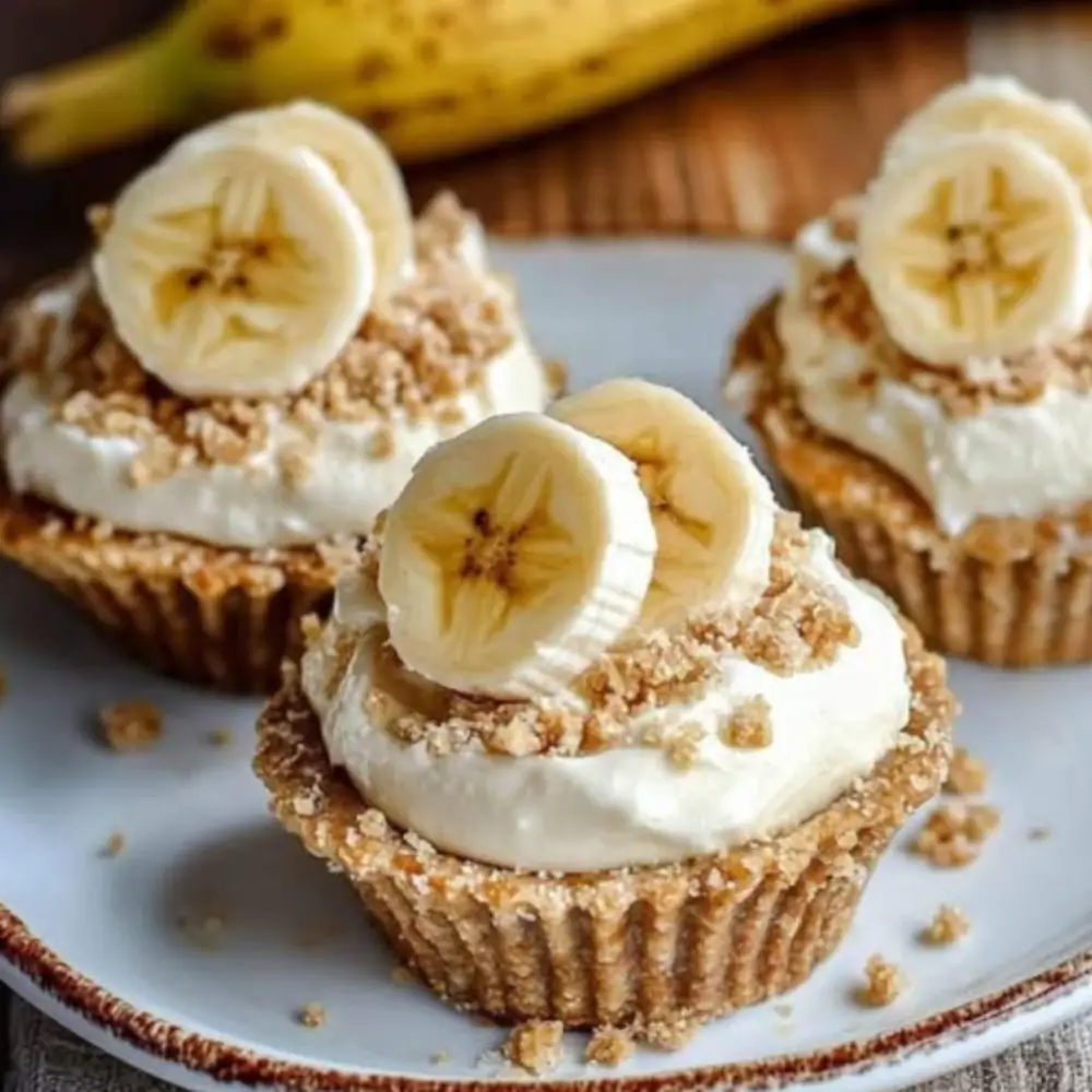 No-Bake Mini Banana Cream Pies