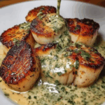 Sizzling Scallops with Zesty Lime Cilantro Sauce