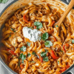 Flavorful One-Pot Ground Chicken Fajita Pasta