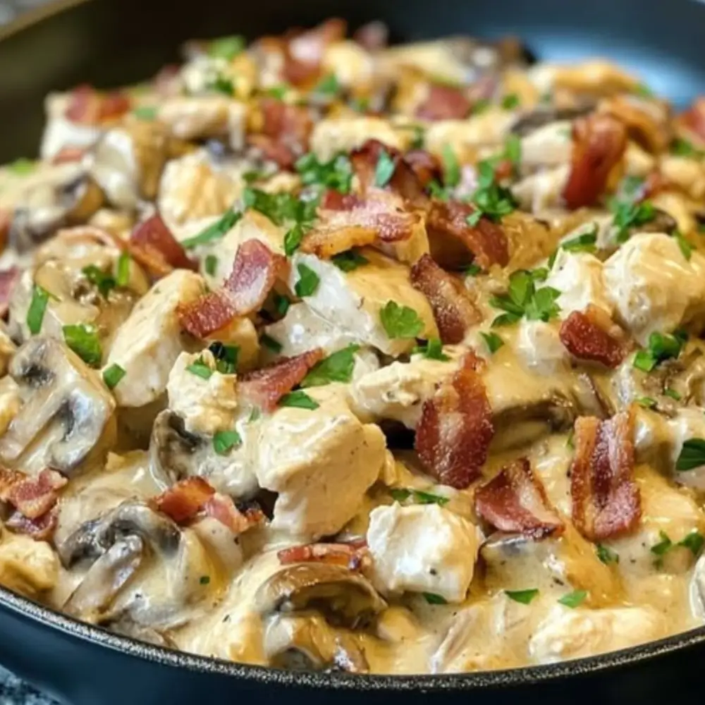 Creamy Chicken Stroganoff with Bacon & Mushroom