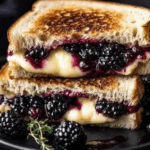 Blackberry Brie Grilled Cheese with Balsamic Drizzle