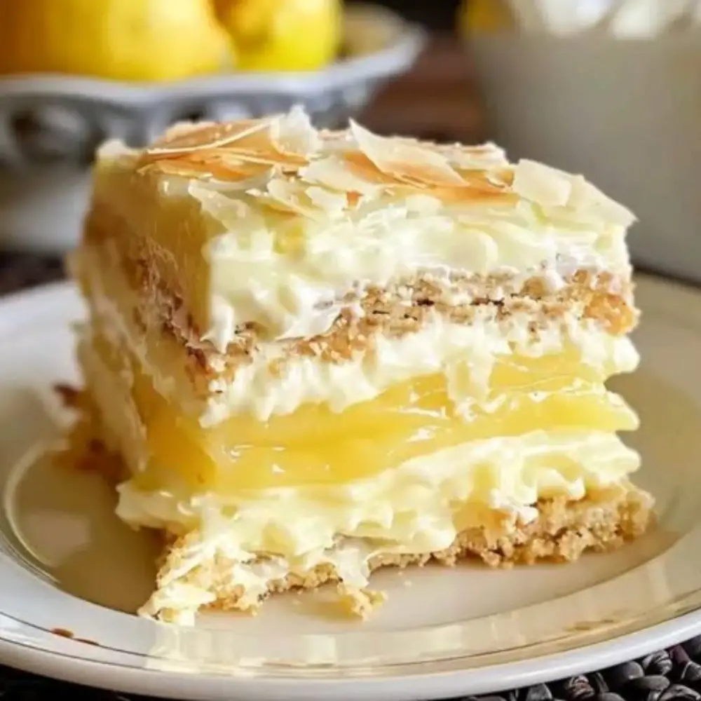 No-Bake Lemon Éclair Cake