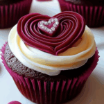 Valentine’s Day Rose & Heart Cupcakes