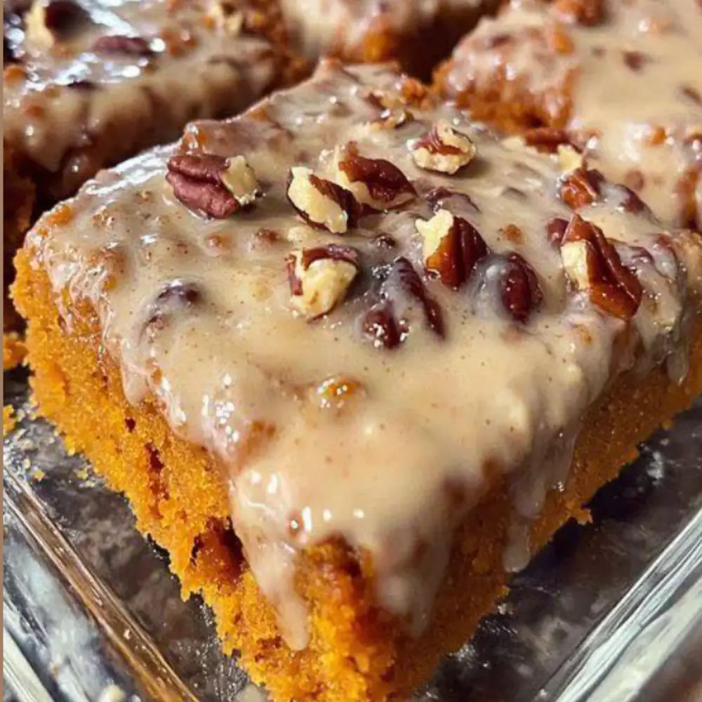 Sweet Potato Honey Bun Cake with Pecans