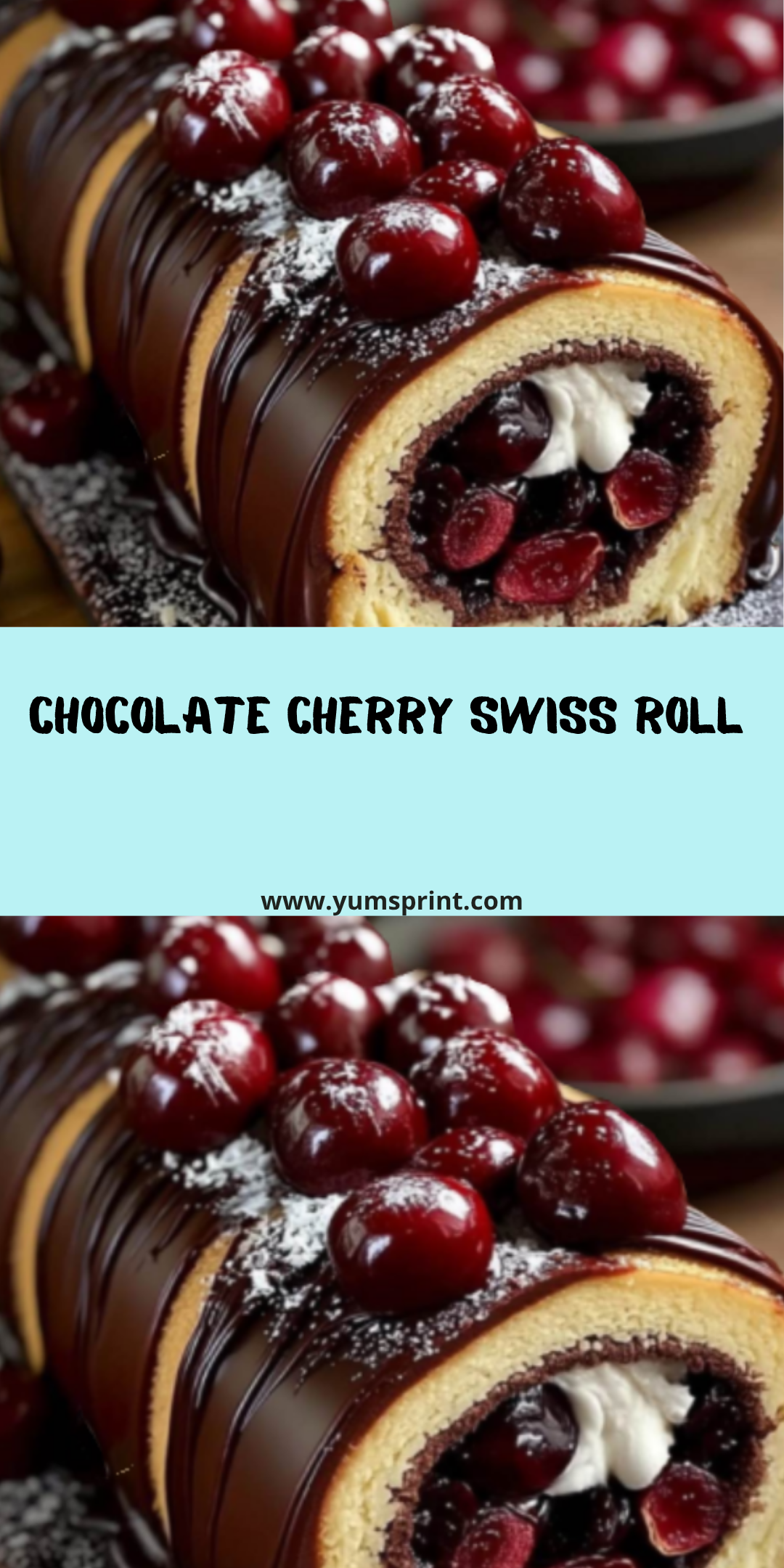 Chocolate Cherry Swiss Roll
