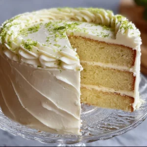 Key Lime Cake with Key Lime Cream Cheese Frosting Recipe