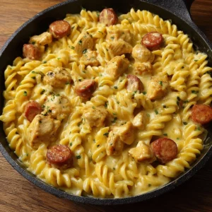 Creamy Pepper Jack Chicken & Sausage Pasta Recipe
