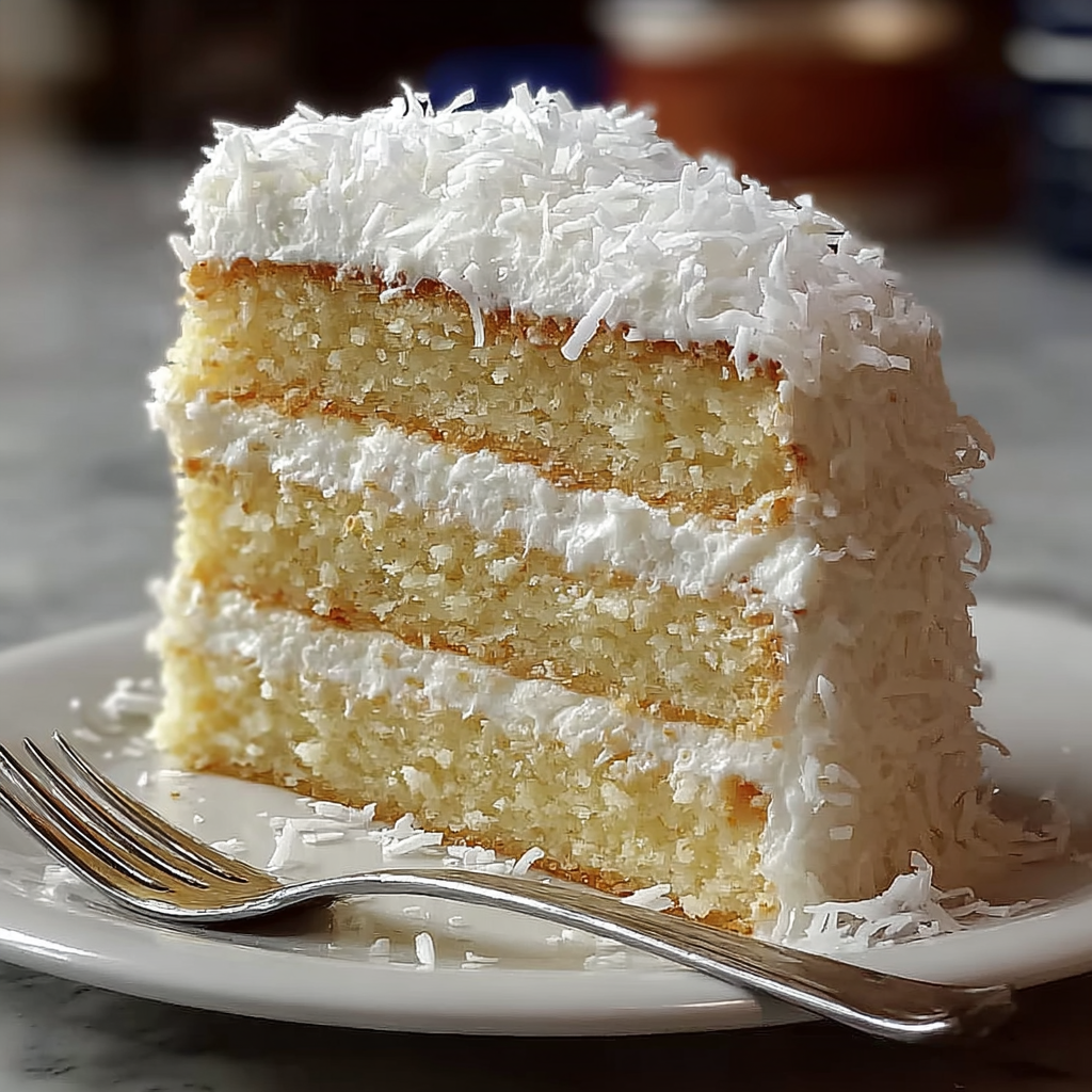 Creamy Coconut Cake Recipe - Recipe Image
