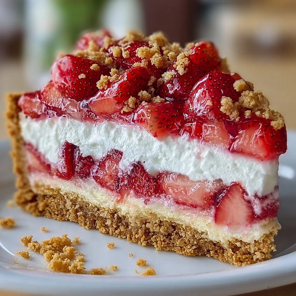 Strawberry Crunch Cheesecake Recipe - Recipe Image