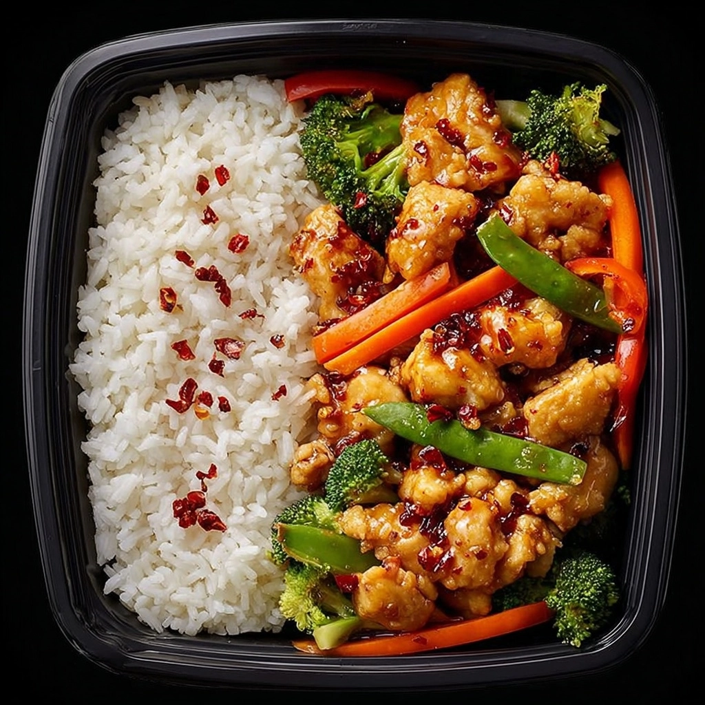 Spicy Garlic Chicken Stir-Fry Bowl with Jasmine Rice Recipe
