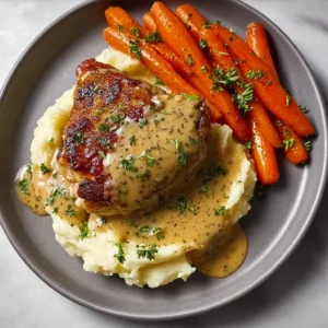 Creamy Herb Chicken Thighs with Carrots & Mash Recipe