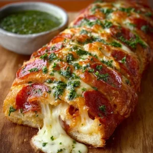 Cheesy Pepperoni & Mozzarella Stromboli Recipe